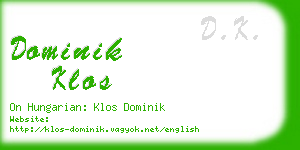 dominik klos business card